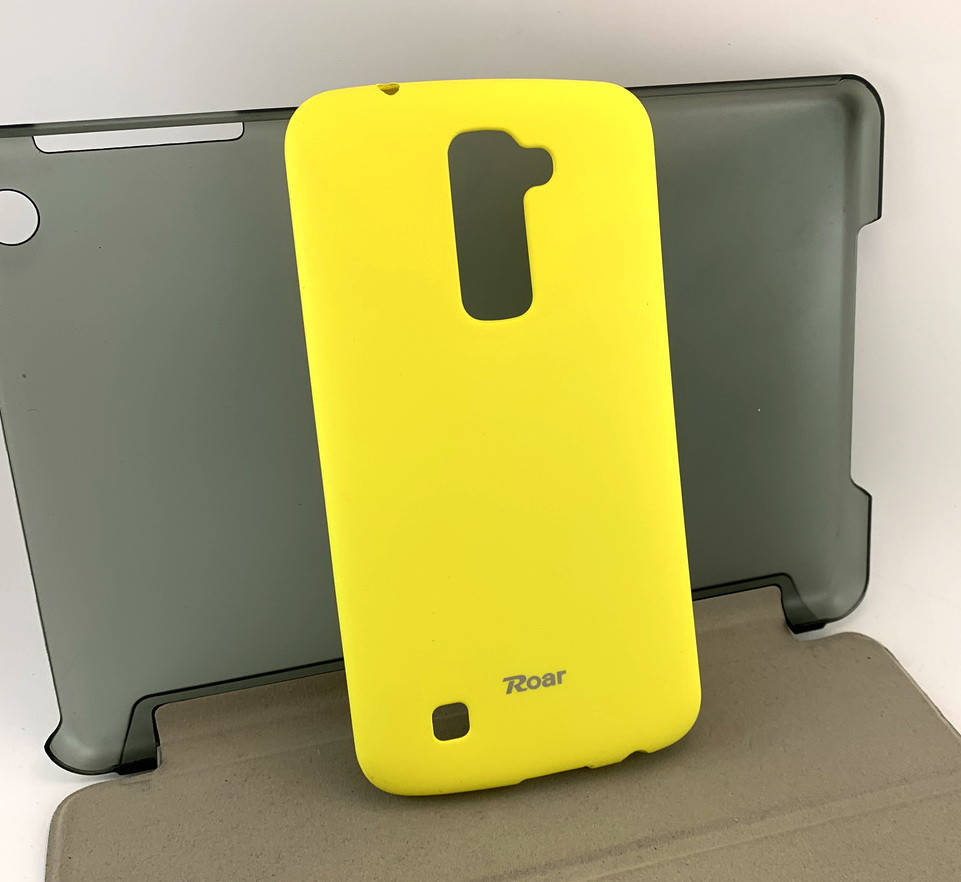 

Чехол для LG K10, K410, K430 накладка бампер Roar Jelly силиконовый желтый