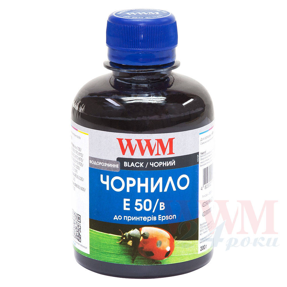 

Чернила WWM для Epson Stylus Photo R200/R340/RX620 200г Black Водорастворимые (E50/B)