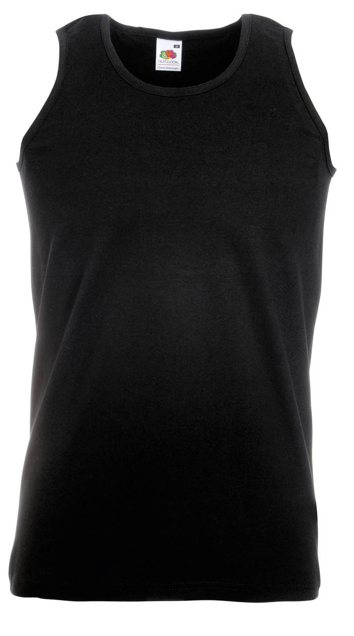 

Спортивная майка футболка Fruit of the Loom Valueweight Athletic Vest L, Черный