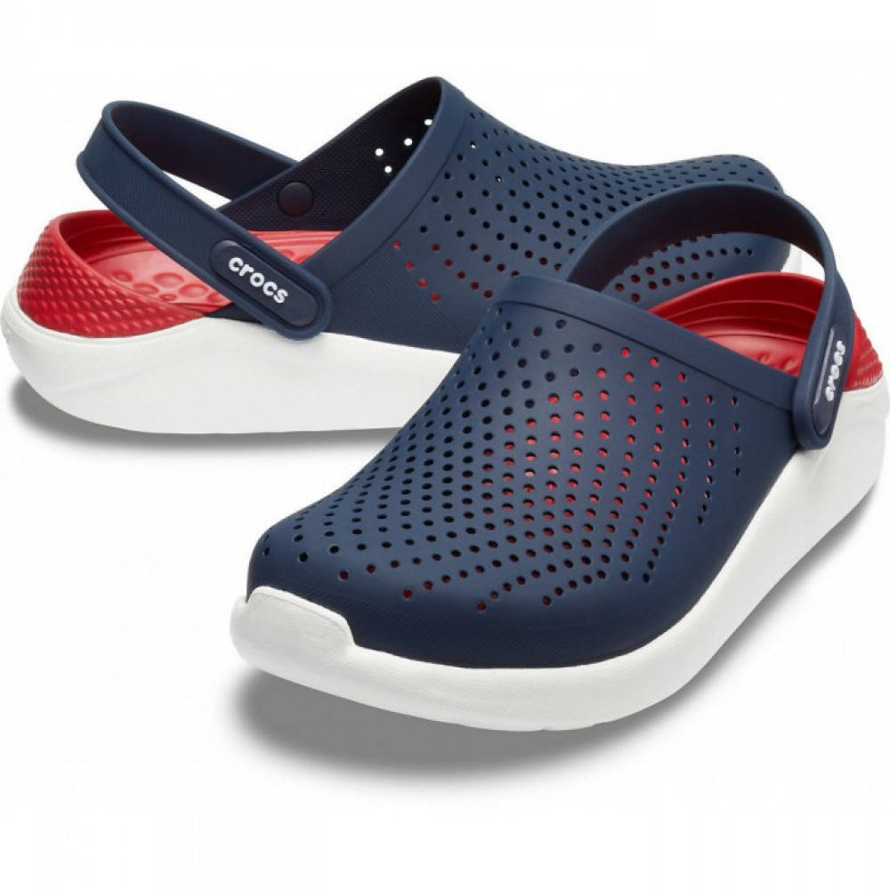

Мужские кроксы Crocs LiteRide Clog Navy/Red, Синий