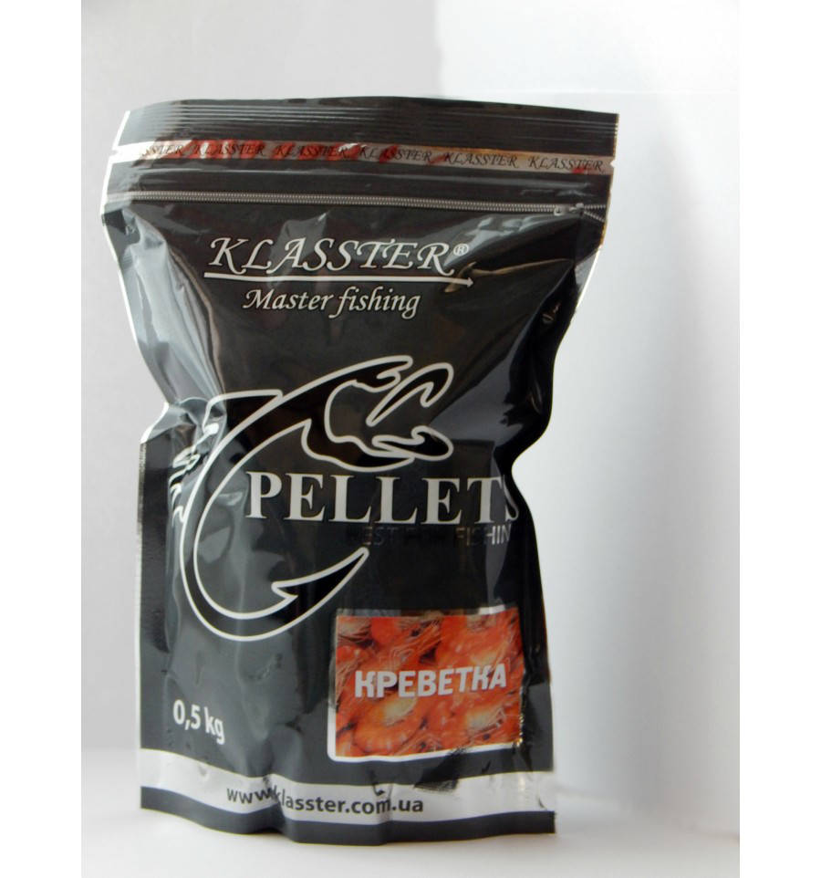 

Пеллетс прикормочный KLASSTER Креветка (гранула 4мм) 500г