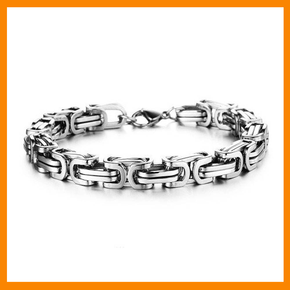 

Мужской браслет из медицинской стали Steel Rage Silver. Браслет мужской нержавейка