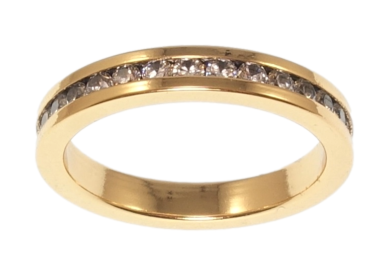 

Кольцо Xuping Позолота 18K + Родий "Дорожка циркония" р.20