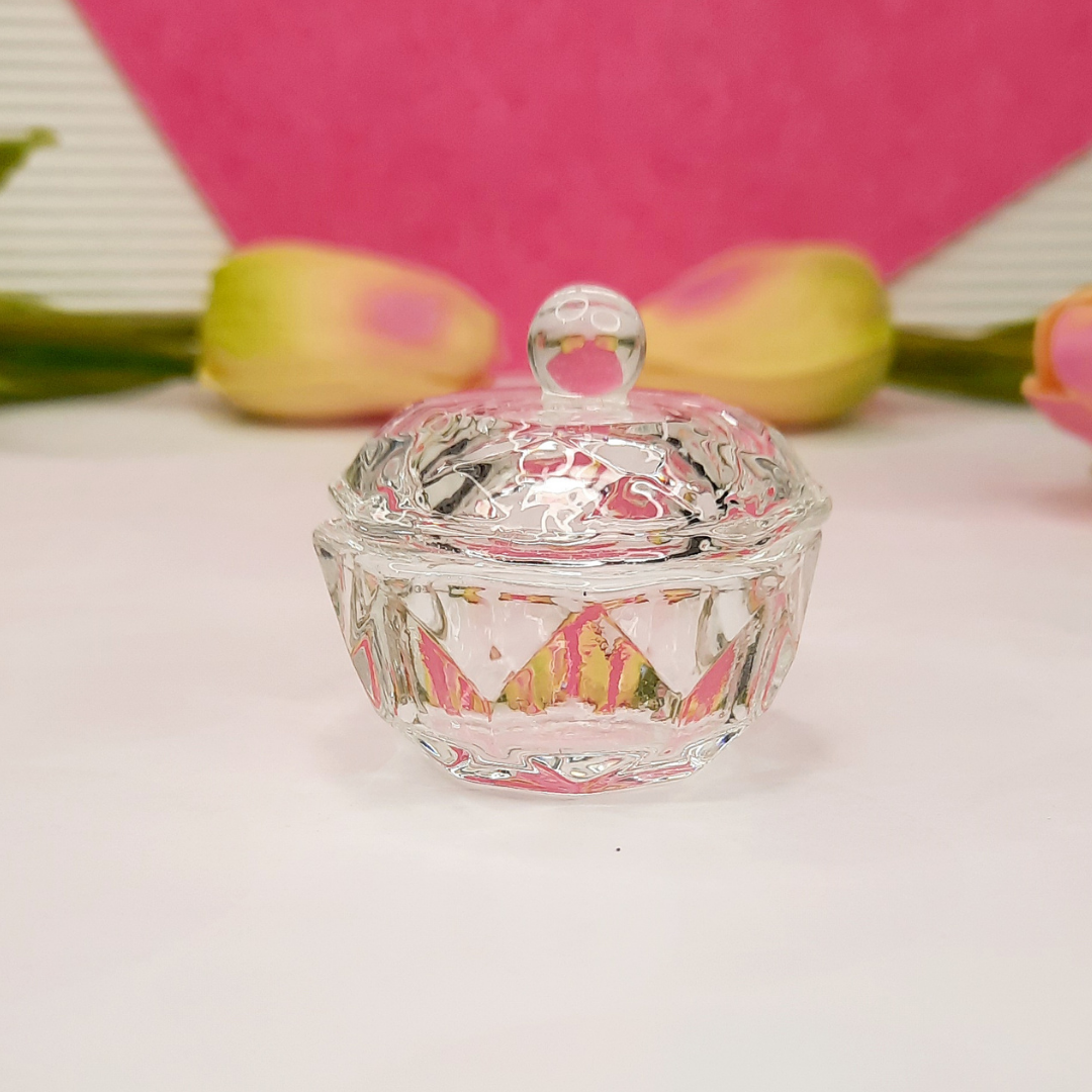 

Стеклянный стаканчик для хны, краски, мономера 25 мл с крышкой, Прозрачный