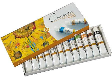 

Краска масляная - ЗХК Невская Палитра Сонет набор 12цв. по 10мл туба №4 2641099