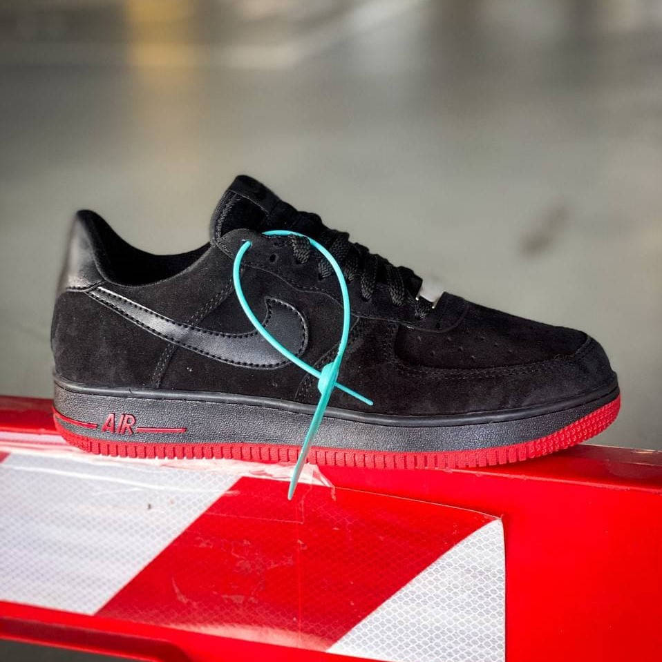 

Кроссовки в стиле Nike Air Force 1 Low "Black/Red", Черный