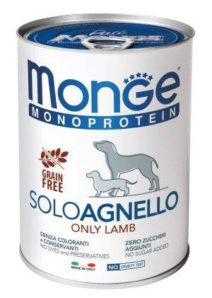 

Влажный корм для собак Monge Monoprotein Lamb 400 г Акция