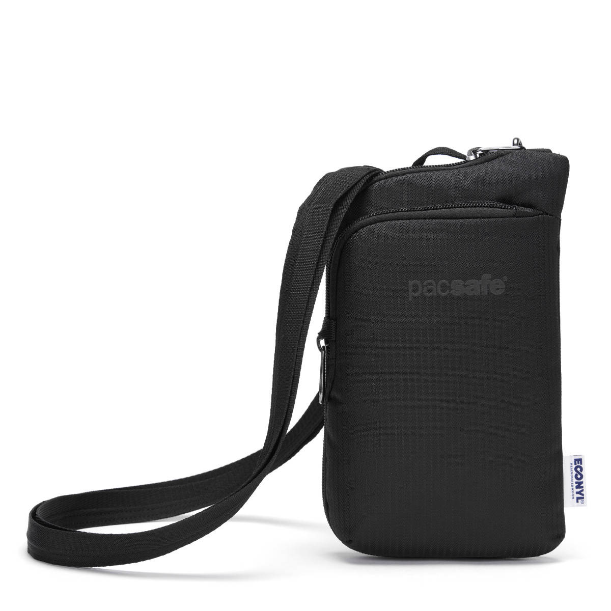 

Сумка через плече "антизлодій" Daysafe ECONYL tech crossbody, 4 ступеня захисту (чорний еконіл, 20 x 12 x 3, Черный