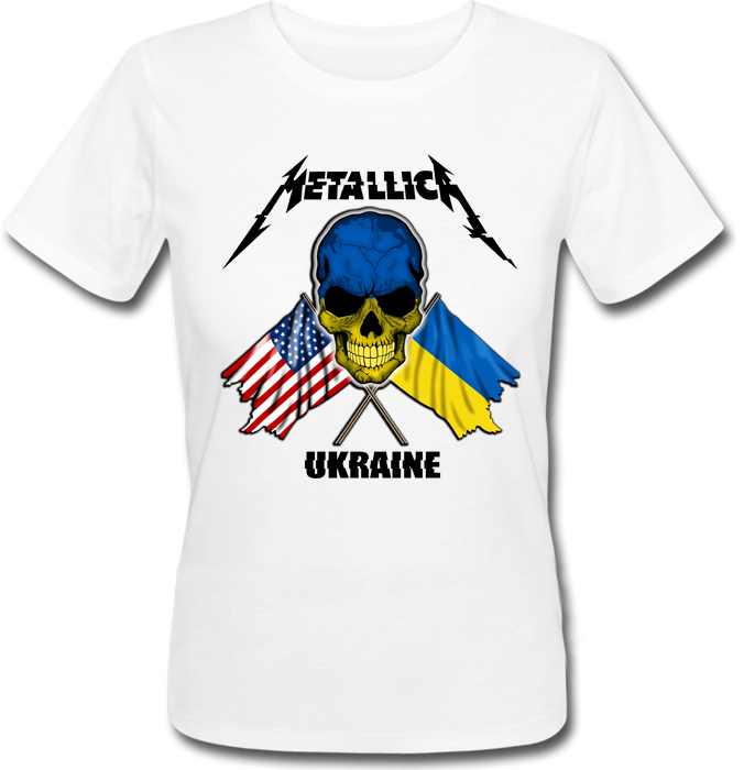 

Женская футболка Metallica - Ukraine (белая), Белый