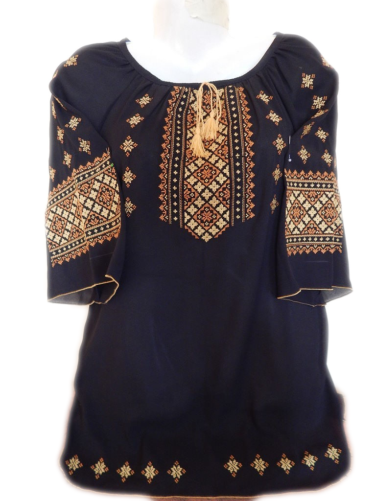 

Вышиванка женская "Чудесный узор" BL-0044, Черный