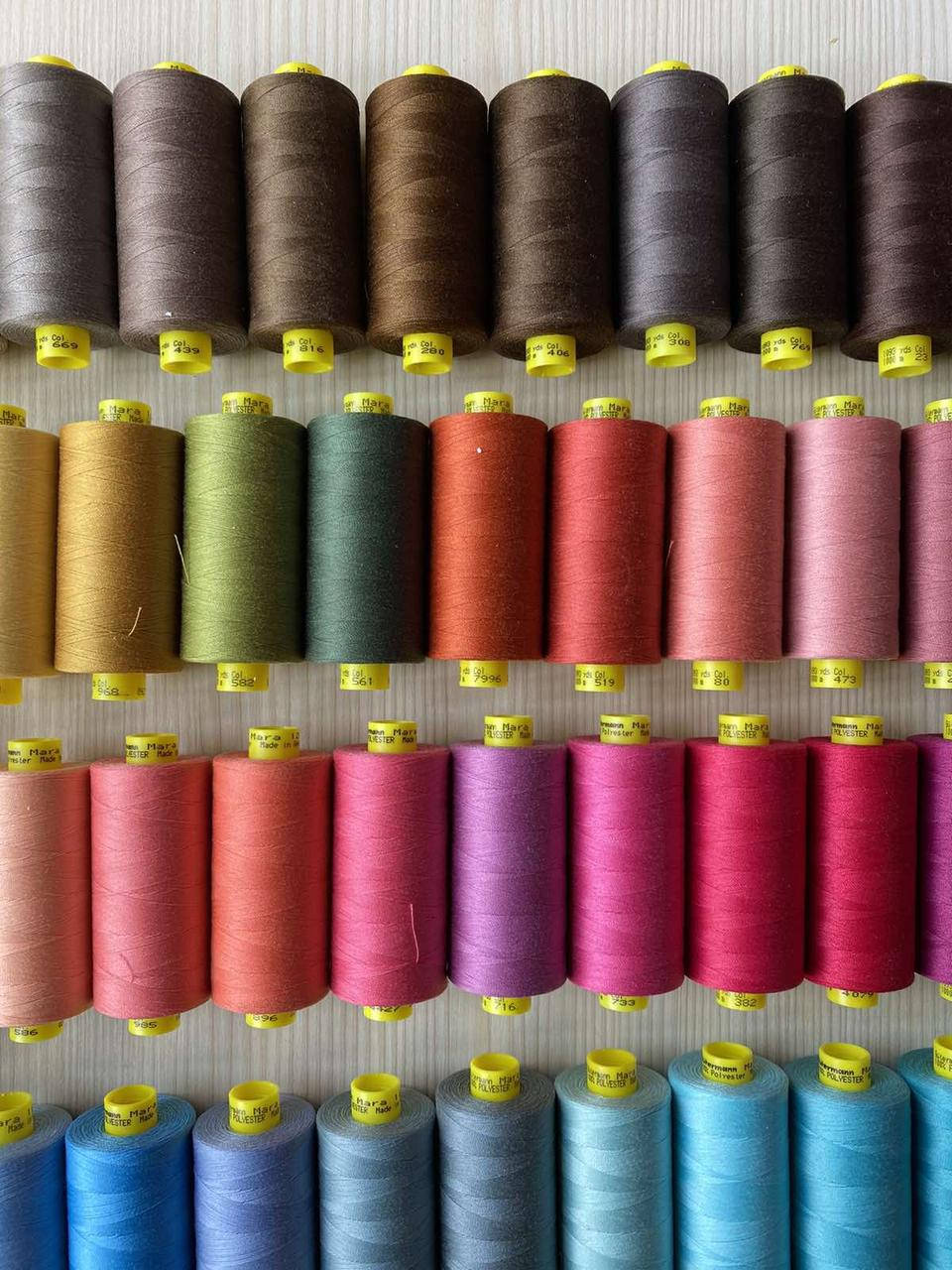 

Нитки армовані Gutermann Mara 100/ різні кольори /1000м, Бирюзовый