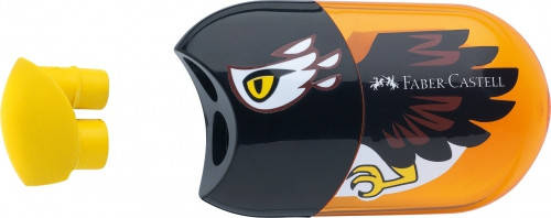 

Точилка Faber-Castell, орел двойная с контейнером + ластик