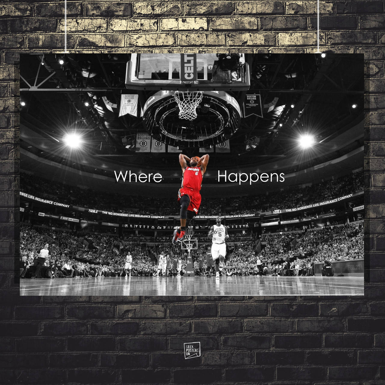 

Постер "Джеймс Леброн (Lebron James). Where ... happens". Плакат №2. Размер 60x43см (A2). Глянцевая бумага