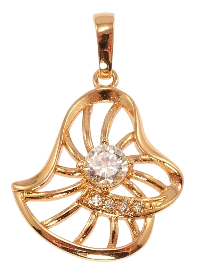 

Кулон Xuping Позолота РО "Декоративное сердечко с цирконием" для цепочки до 5мм