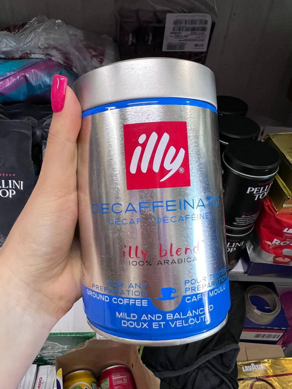 

Кофе молотый без кофеина ☕️ ILLY "Decaffeinato" 250 гр. Италия