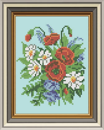 

Схема для вышивки бисером Летний букетик. Арт. СД-004
