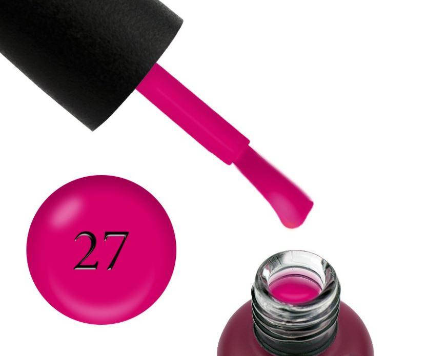 

База неоновая Edlen Professional Rubber Base Summer Neon 27, темно-розовый неон, 9 мл