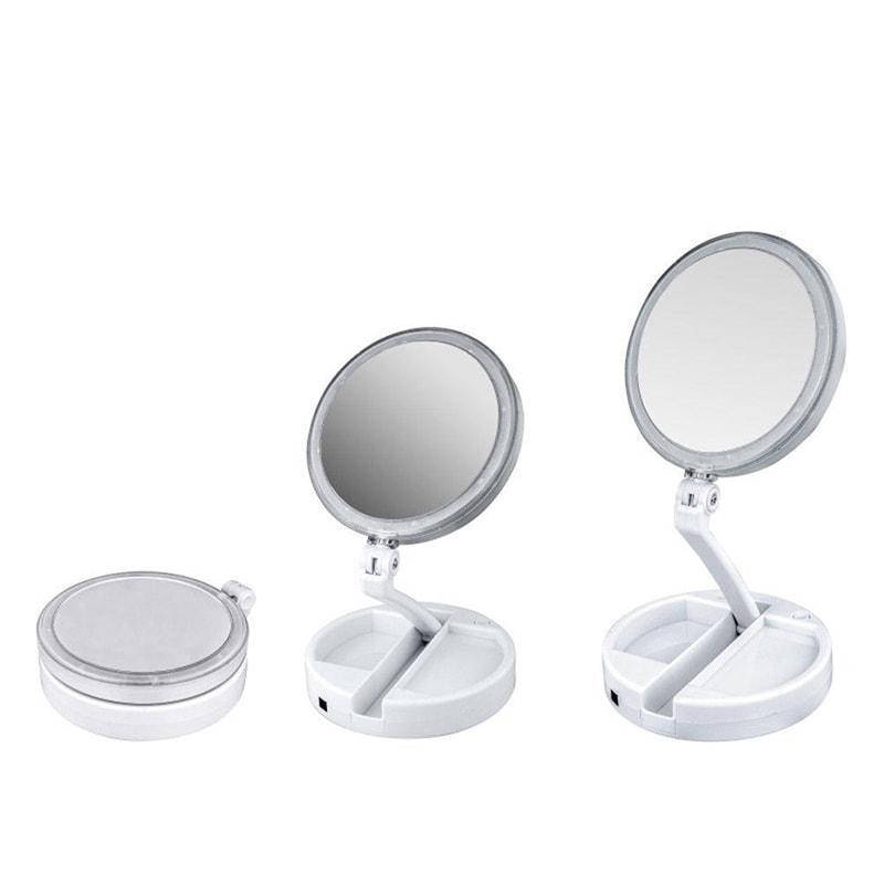 

Зеркало с подсветкой для макияжа My Fold Away Mirror white! лучшее качество, Белый