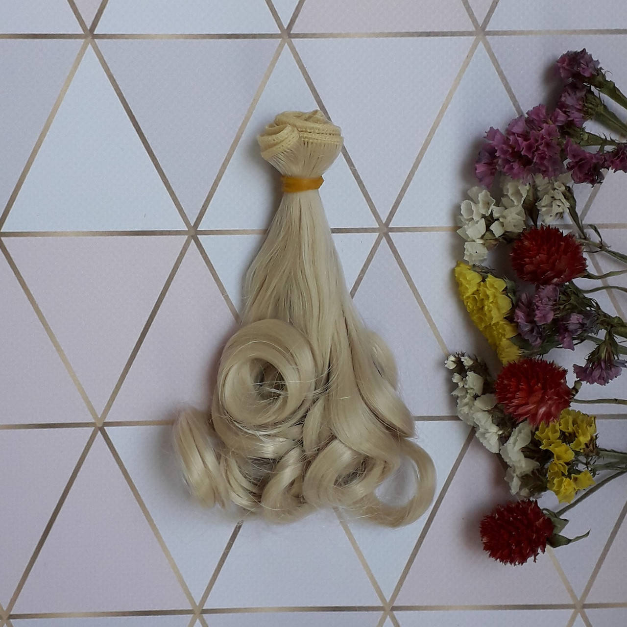 

Волосы для кукол Тресс, 15х100, волнистые концы,