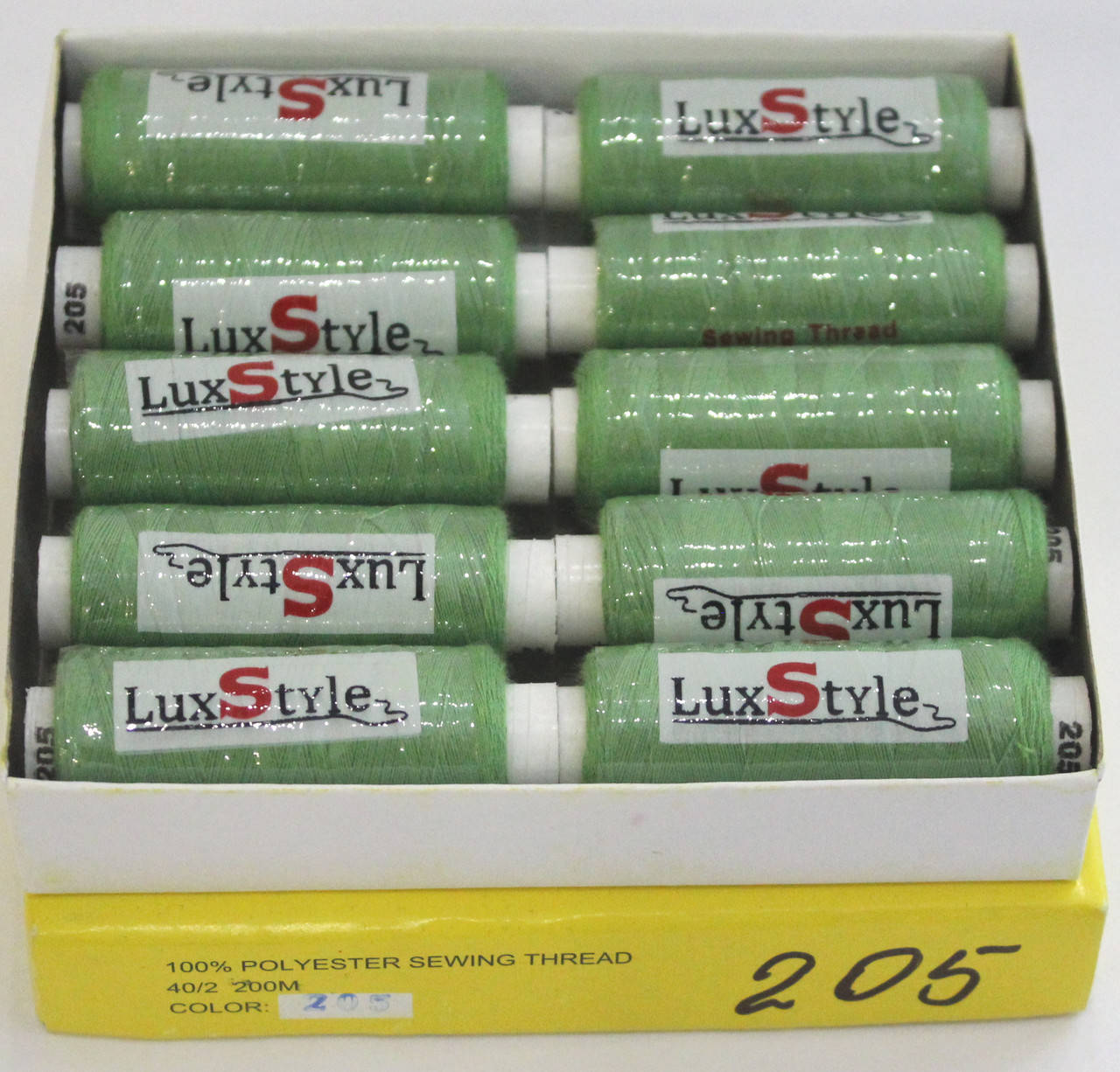 

Нитки швейные LuxStyle 40/2-200м (100% полиэстeр) №205, Разные цвета