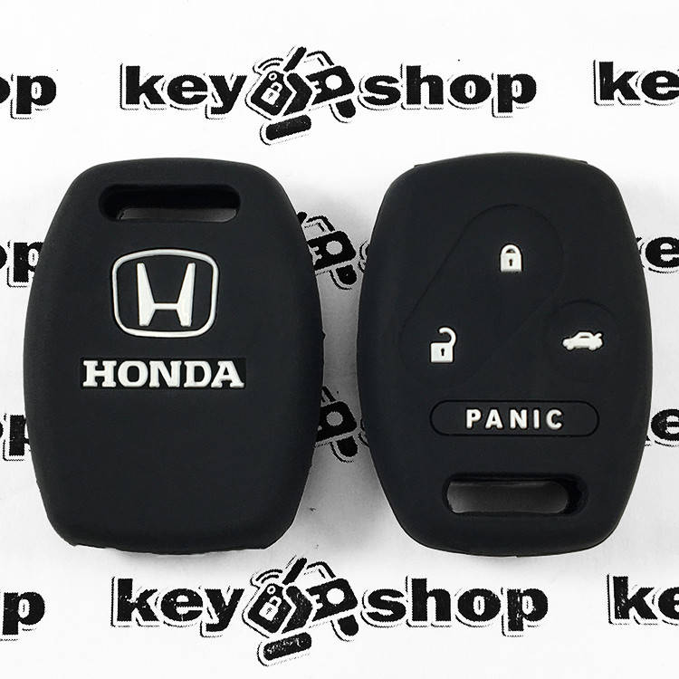 

Чехол (черный, силиконовый) для авто ключа Honda (Хонда) 3 + 1 кнопки