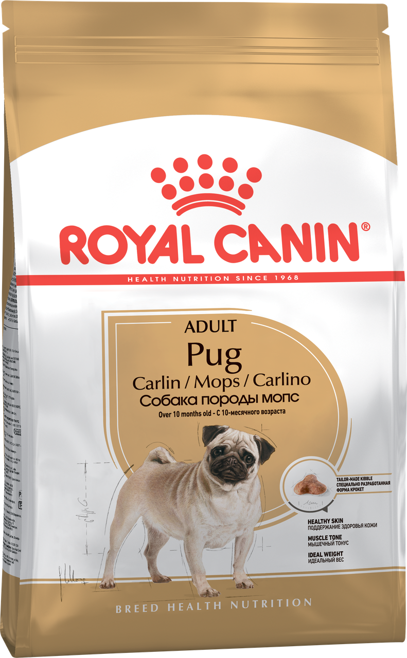 

Royal Canin Pug 3кг корм для мопсов+дорожная миска