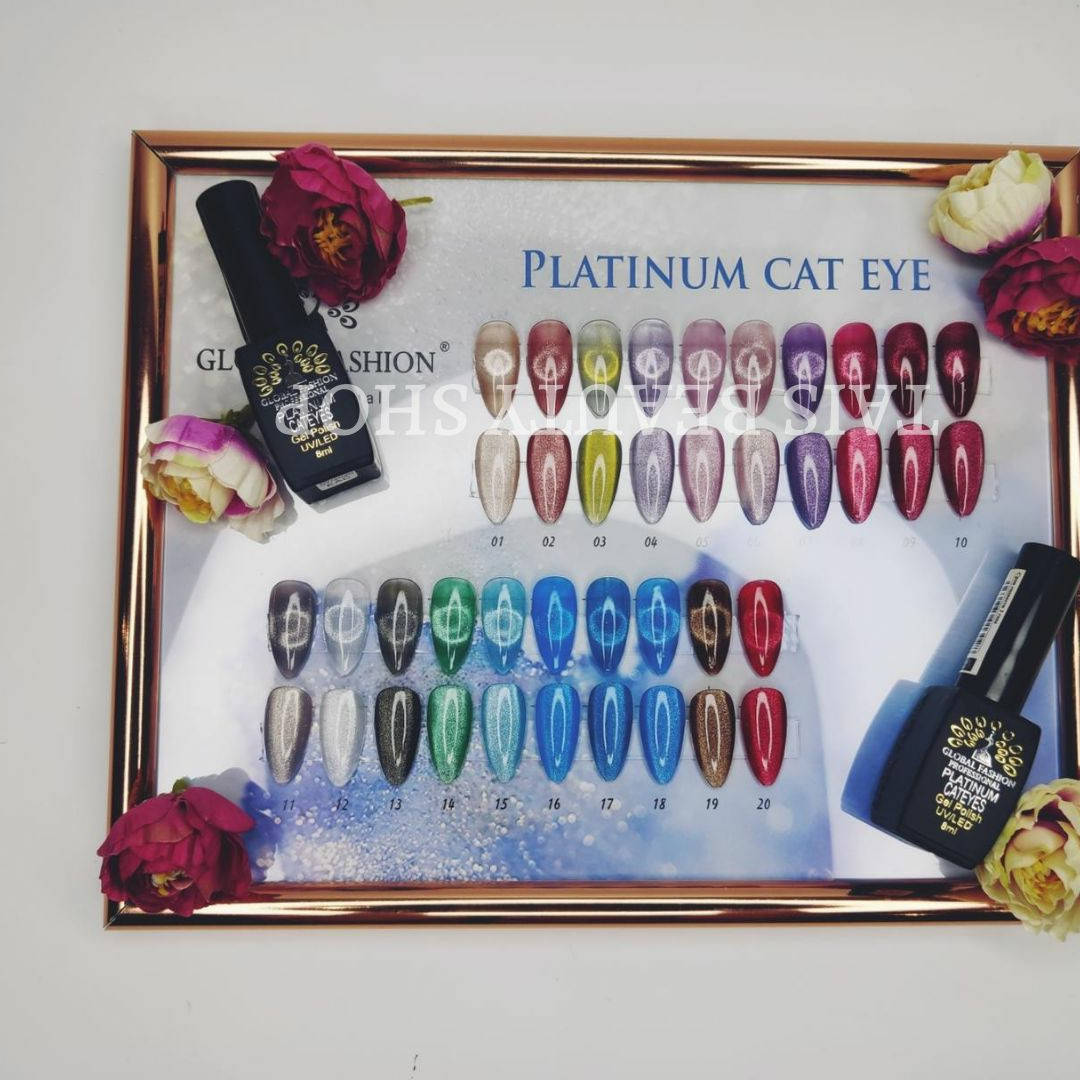 

Гель лак хрустальный кошачий глаз Global Fashion 8 мл