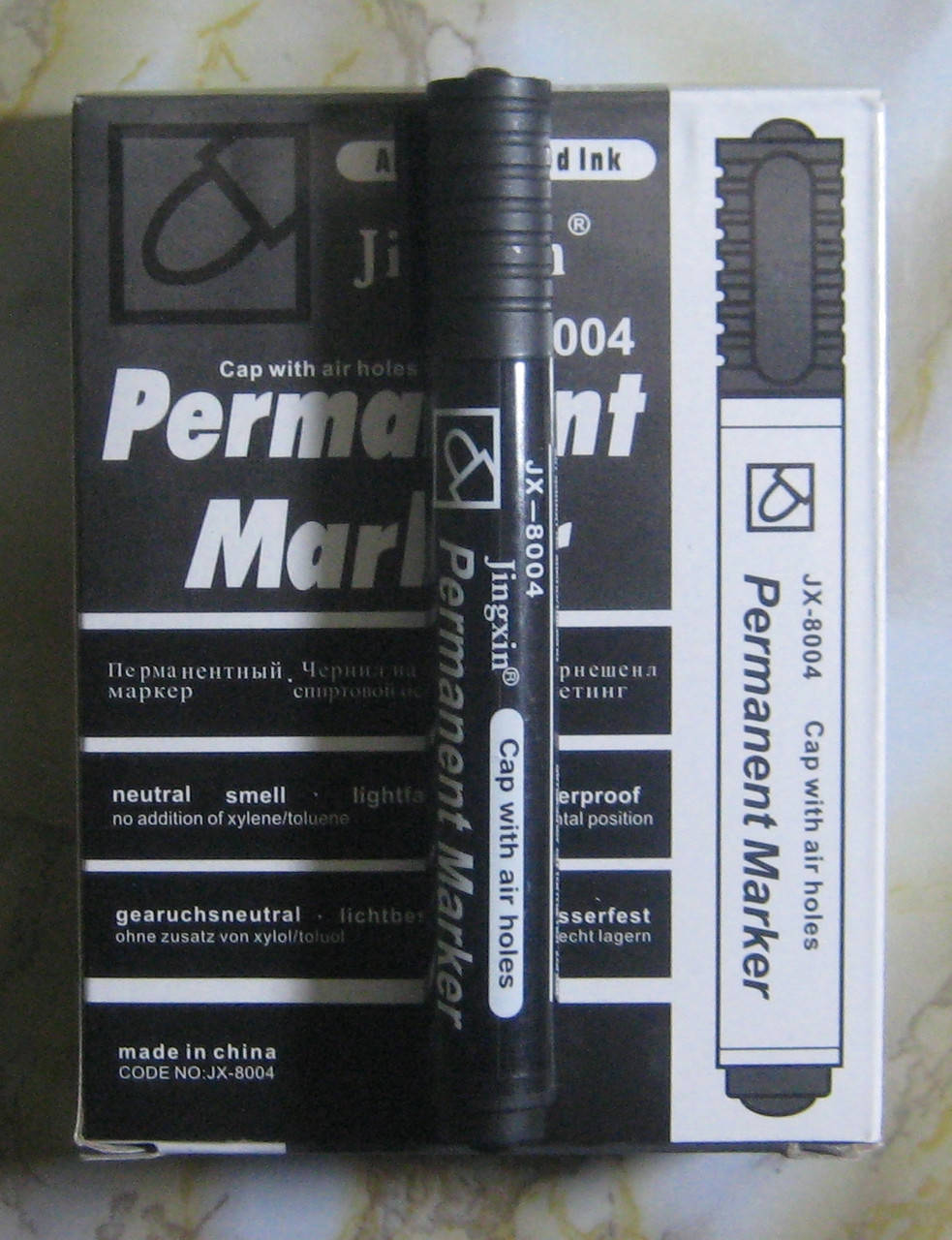 

Маркер перманентный черный толстый Jingxin JX-8004