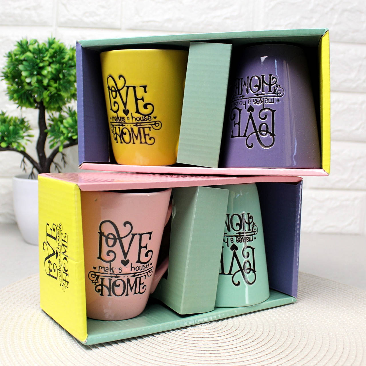 

Набор чайных кружек "Любимый Дом" 2 шт 330 мл