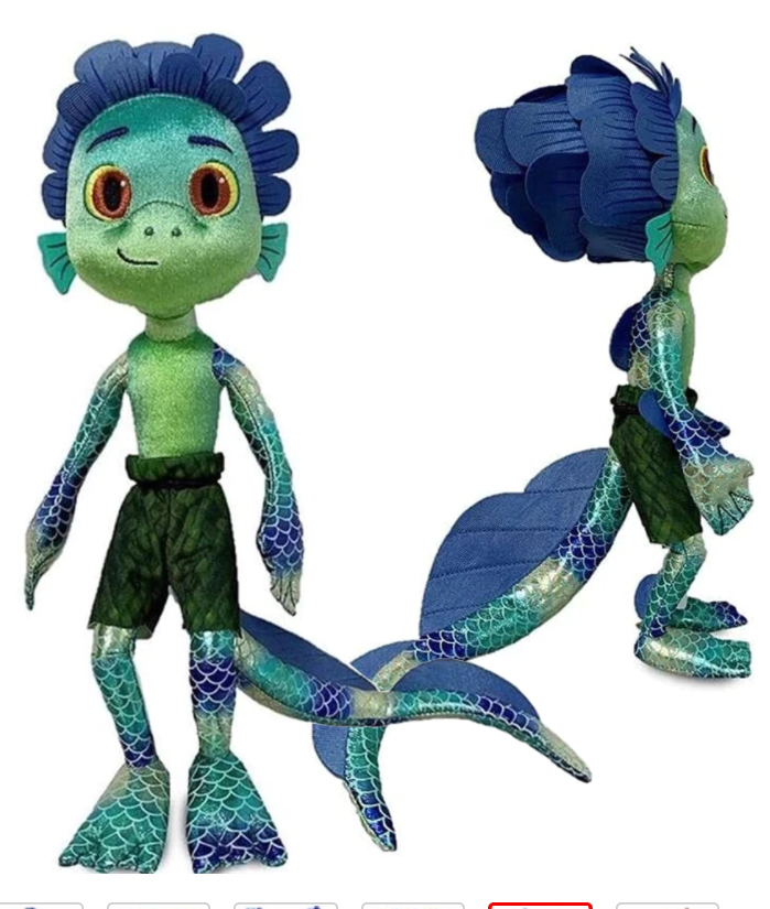 

Мягкая игрушка Лука из мультфильма (Luca) Лука морской монстр