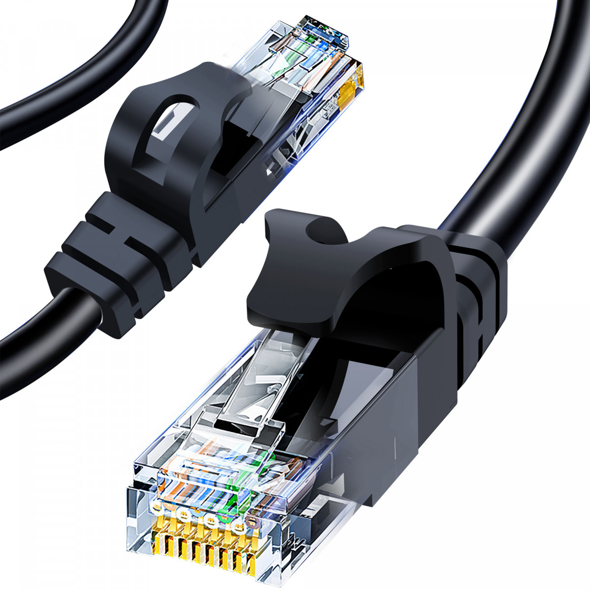 

Интернет Кабель 100см LAN RJ45 XO High-Speed GB007 |1M| Черный