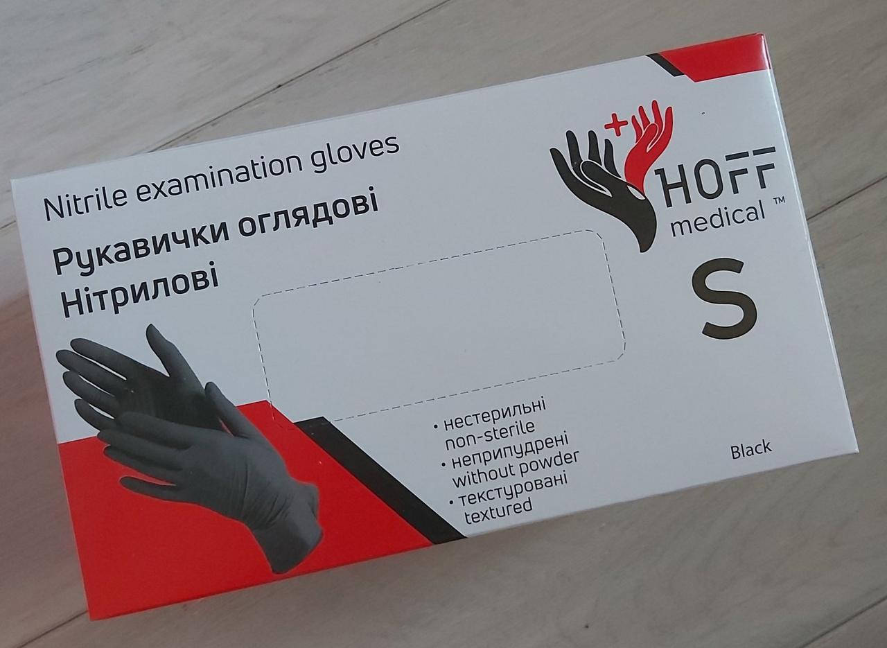 

Перчатки нитриловые черные / размер, Черный