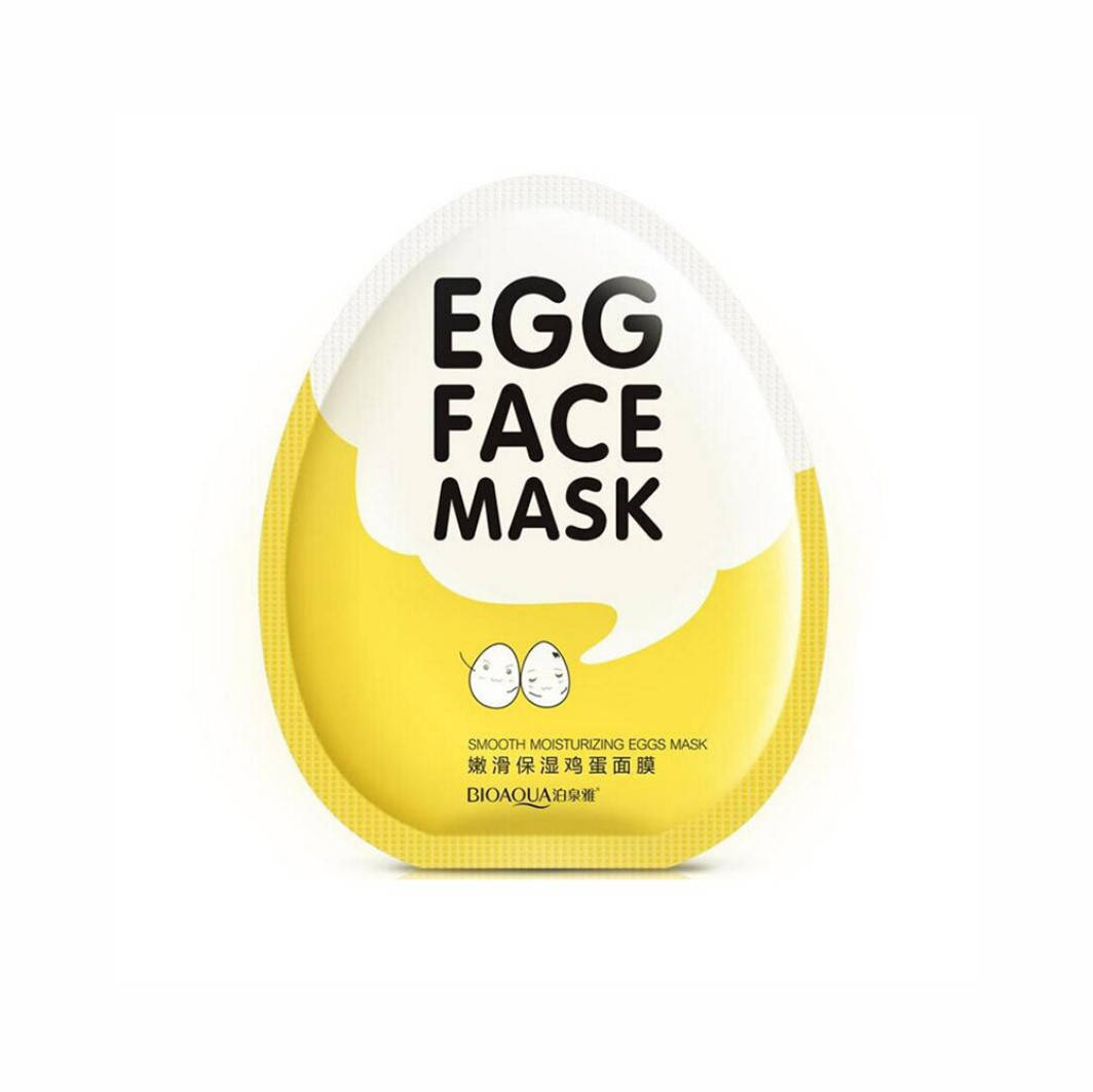 

Эффективная омолаживающая тканевая маска Bioaqua Facial Egg Face Mask