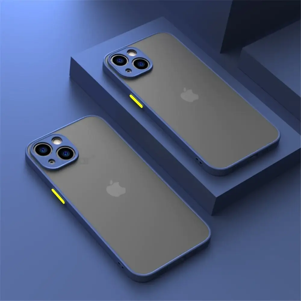 

Противоударный матовый чехол для iPhone 13 mini Синий
