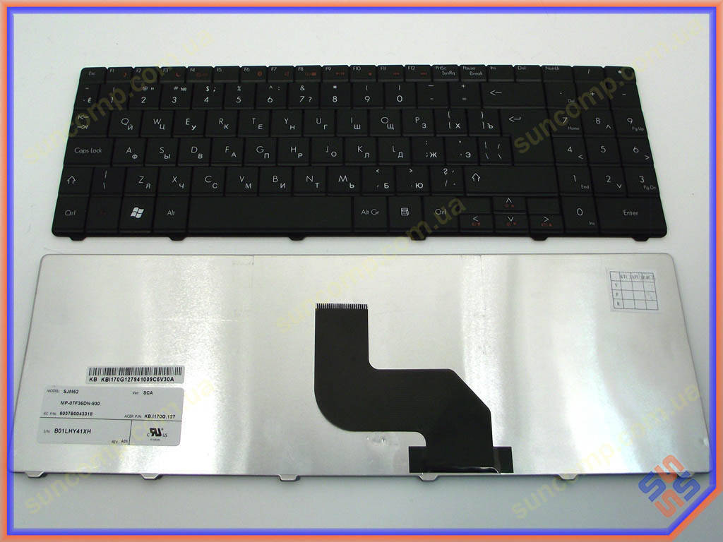 

Клавиатура для ACER eMachine E430, E525, E625, E627, E628, E630, E725, E727, E735 ( RU Black )., Черный