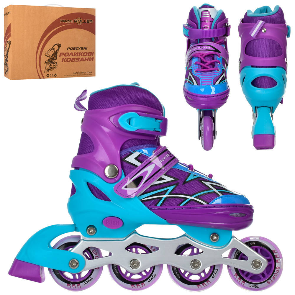 

Ролики A 4142-M-V (35-38) розсувні, Фиолетовый