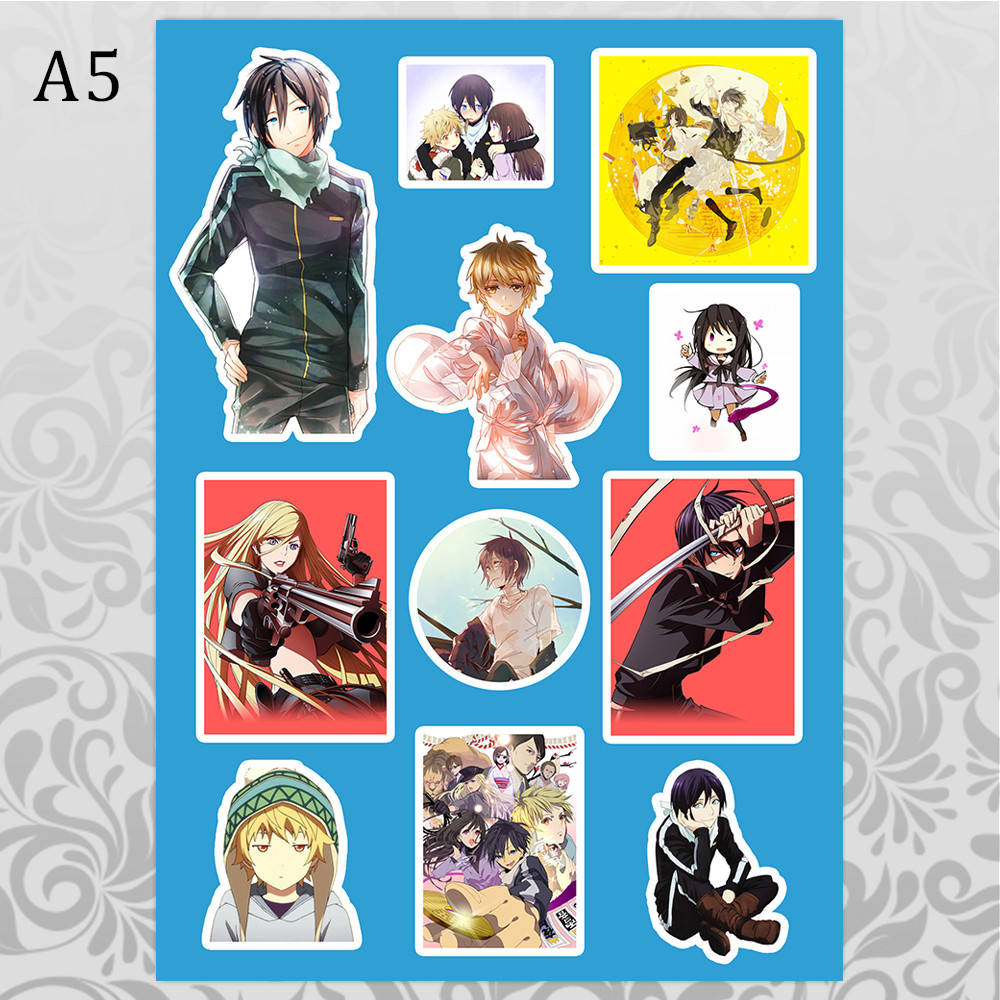 

Стикеры Аниме Noragami без порезки 04, Разные цвета