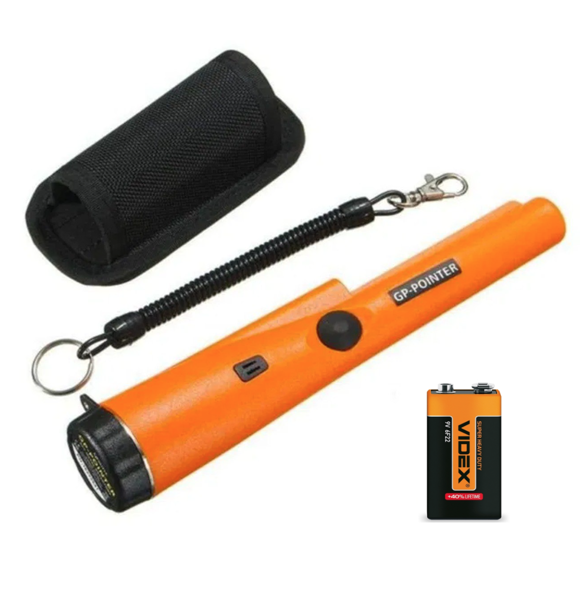 

Ручной пинпоинтер грунтовой GP-Pointer металлоискатель целеуказатель влагостойкий + кобура + крона (GP101OR), Оранжевый