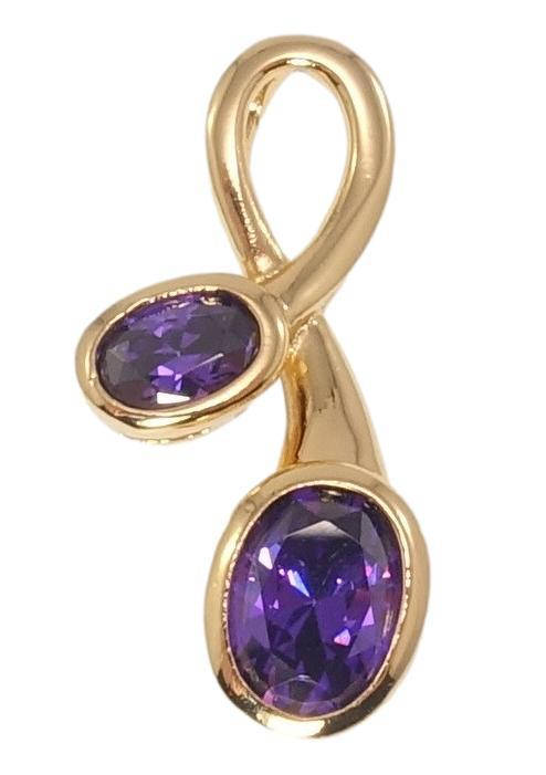 

Кулон Xuping Позолота 18K "Петелька с фиолетовыми кристаллами"