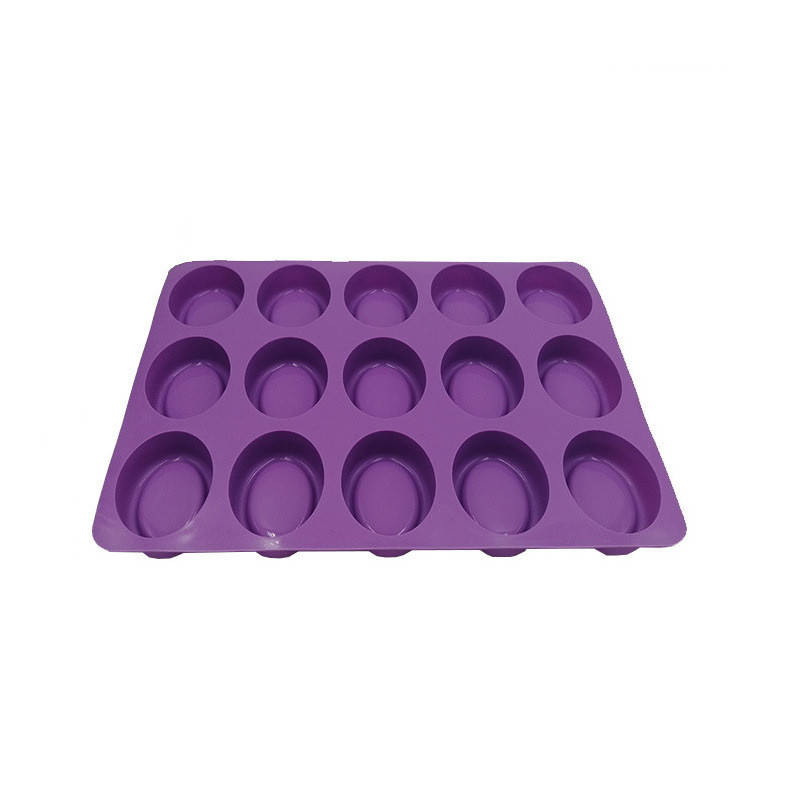 

Силиконовая форма CUMENSS AI-O15 Purple для мыла овал на 15 ячеек