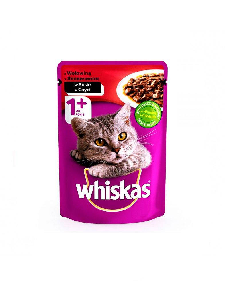 

Whiskas С говядиной в соусе для взрослых кошек 100 г