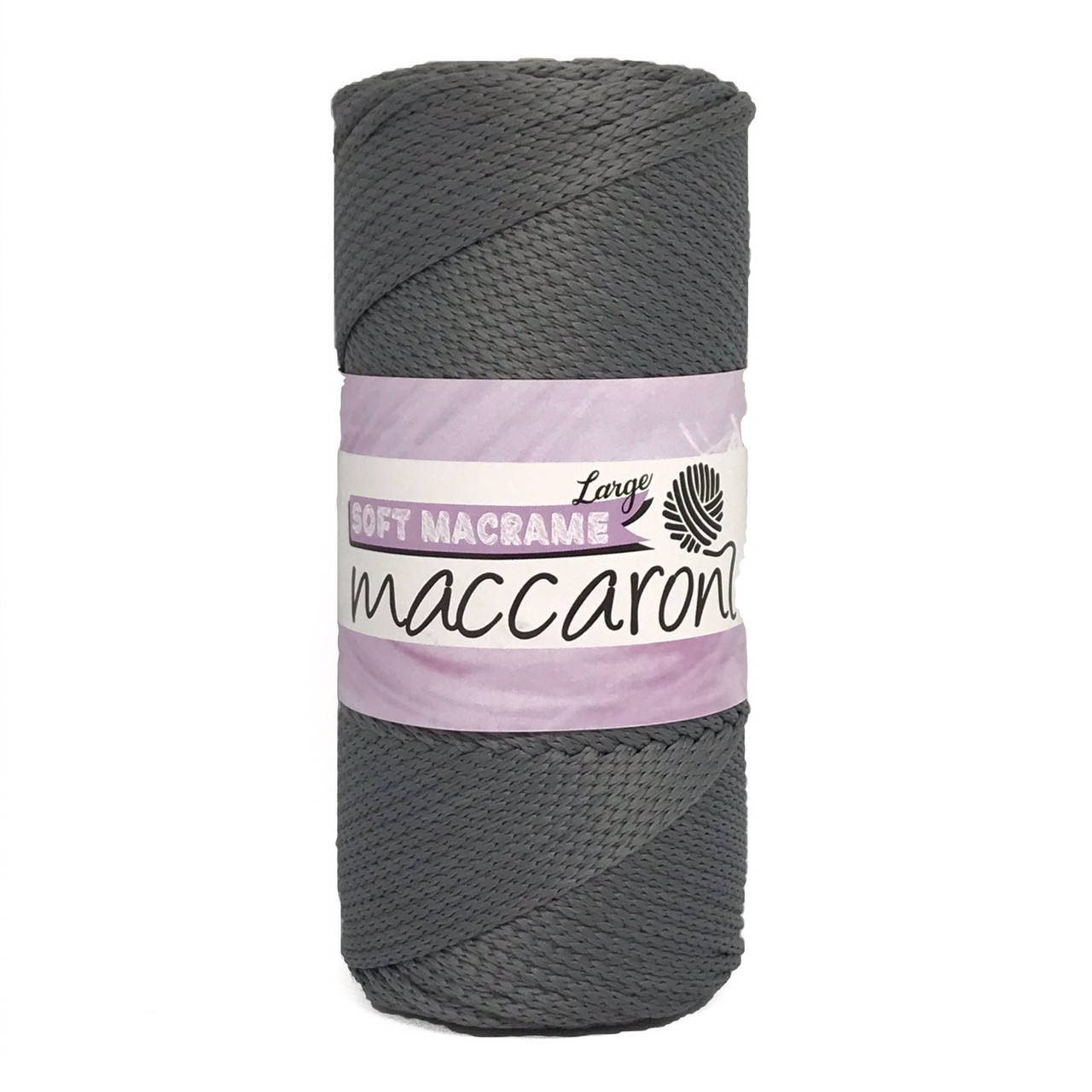

Полиэфирный шнур Soft Macrame Large Maccaroni 3 мм , серый