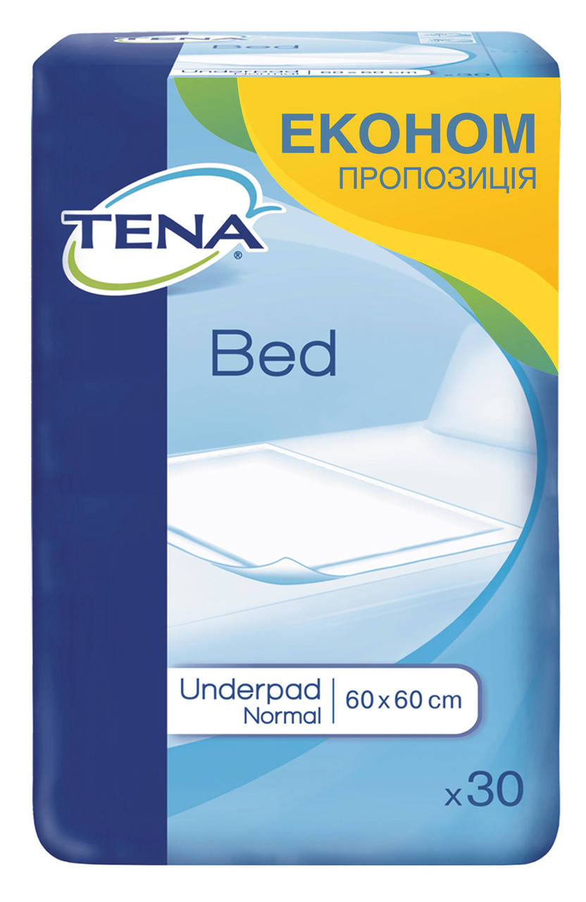 

Одноразовые впитывающие пеленки TENA Bed normal 60x60 см. 30 шт.
