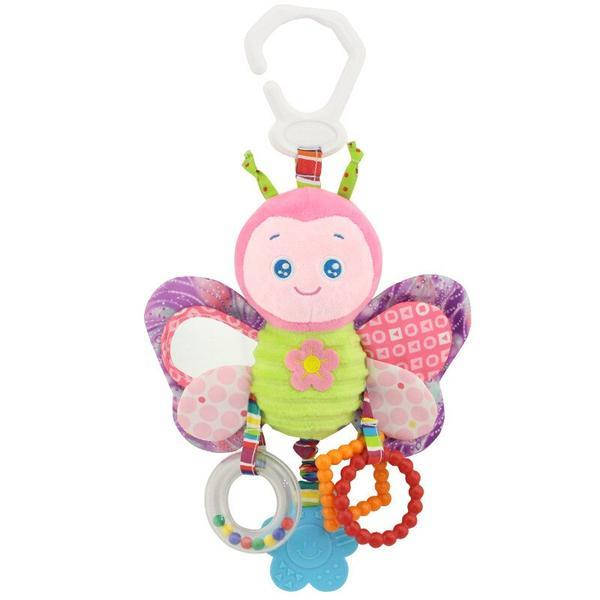 

М'яка розвиваюча іграшка-підвіска Метелик Happy Monkey для колясок і автокрісел