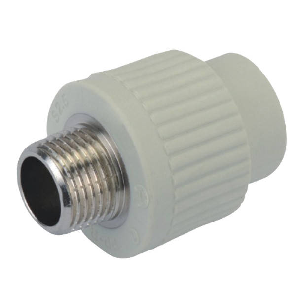 

Муфта 25 -3/4" наружная резьба полипропилен Koer, Серый