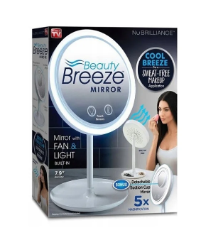 

Зеркало с увеличением, подсветкой и вентилятором Beauty Breeze Mirror, Эксклюзивный