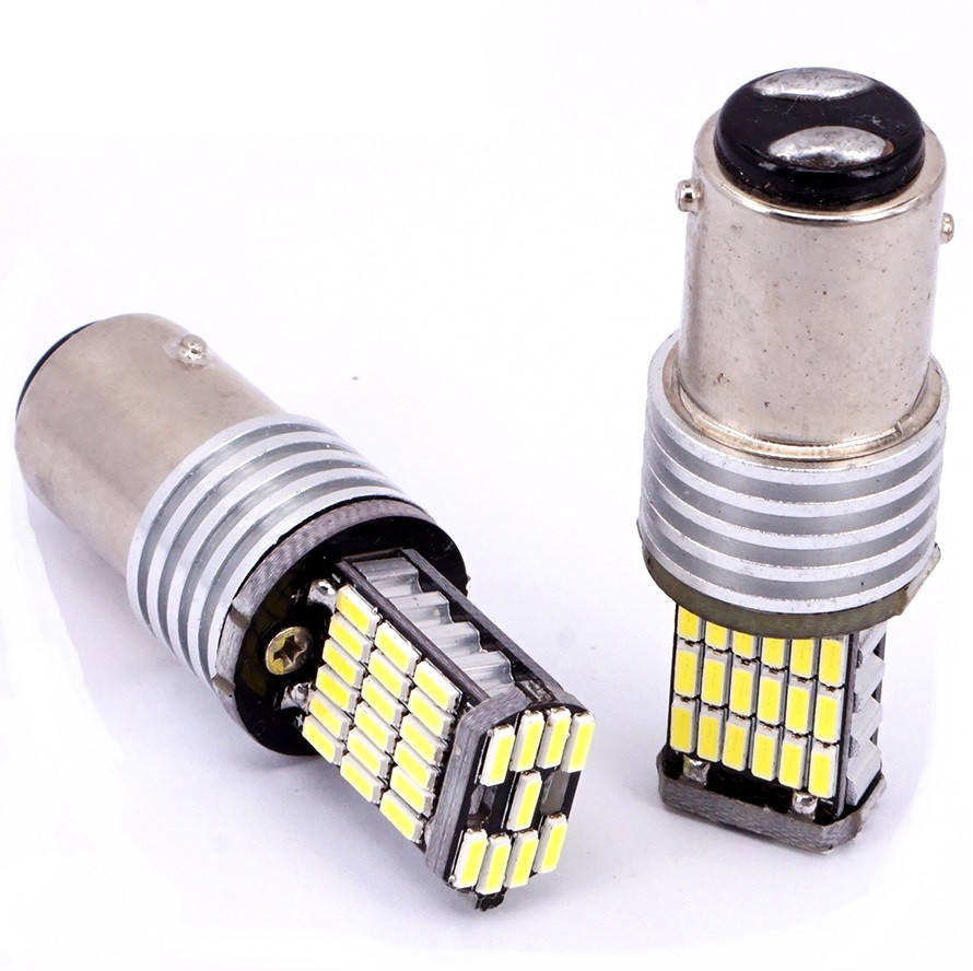 

Led лампа стоп/дхо/габарит 1157 P21W BAY15D 45SMD 4014 Canbus (Белый)