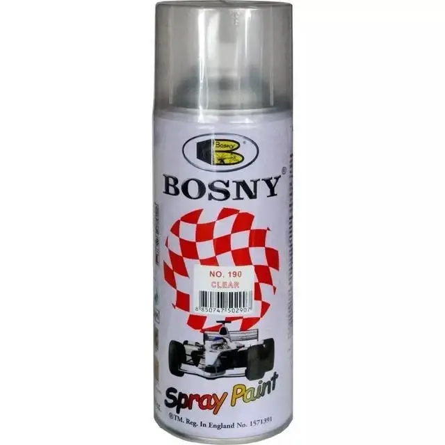 

Лак акриловый глянцевый Bosny, 400 мл Аэрозоль