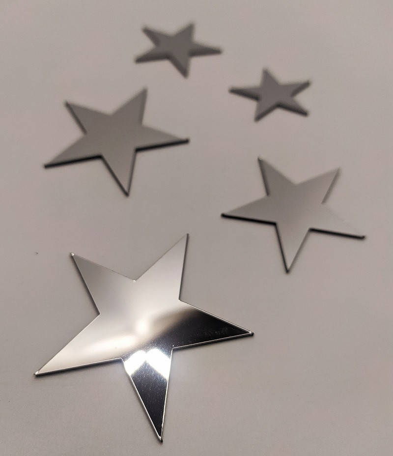 

Набор акриловых звездочек серебро 5 шт