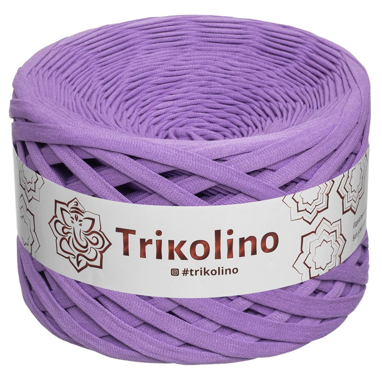 

Трикотажна пряжа Trikolino, ширина нитки 7-9 мм, довжина мотка 50 м., Бузок